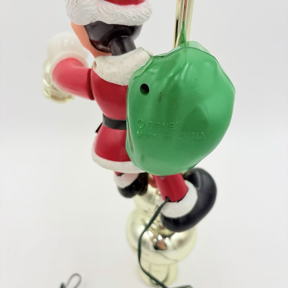 Vintage 95' Mr. Christmas Mickey Mouse Santa Lighted Tree Topper P135 No Adapter - Picture 8 of 13